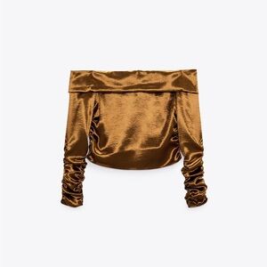 Zara satin effect crop top